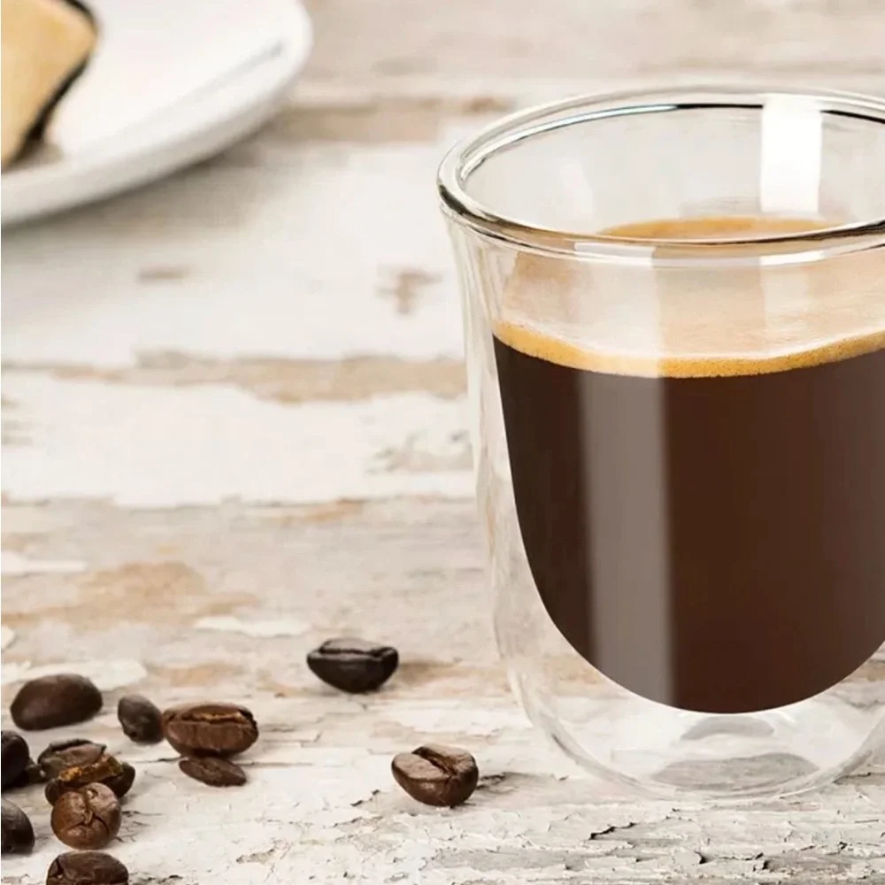 JoyJolt Javaah Double Wall Espresso Glasses 2 Oz Set of 4 NWT